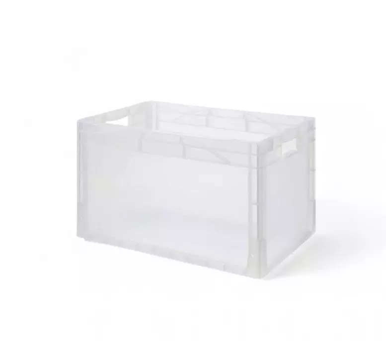 Transparent stacking container 60x40x40cm