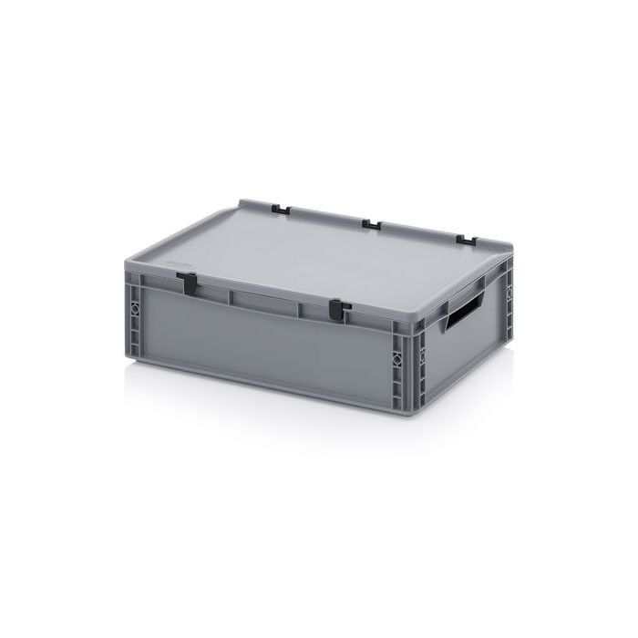 Stapelbak met klapdeksel 60x40x18,5cm, inhoud 35 liter, NORAH Plastics