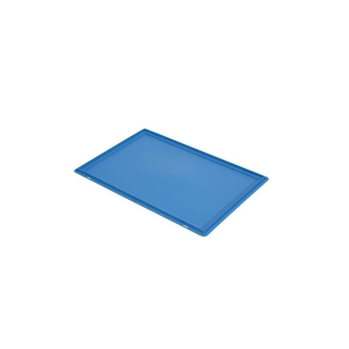 Vlakke deksel voor stapelbak 40x30cm, blauw, PP, NORAH Plastics Vlakke deksel voor stapelbak 40x30cm, blauw, PP, NORAH Plastics