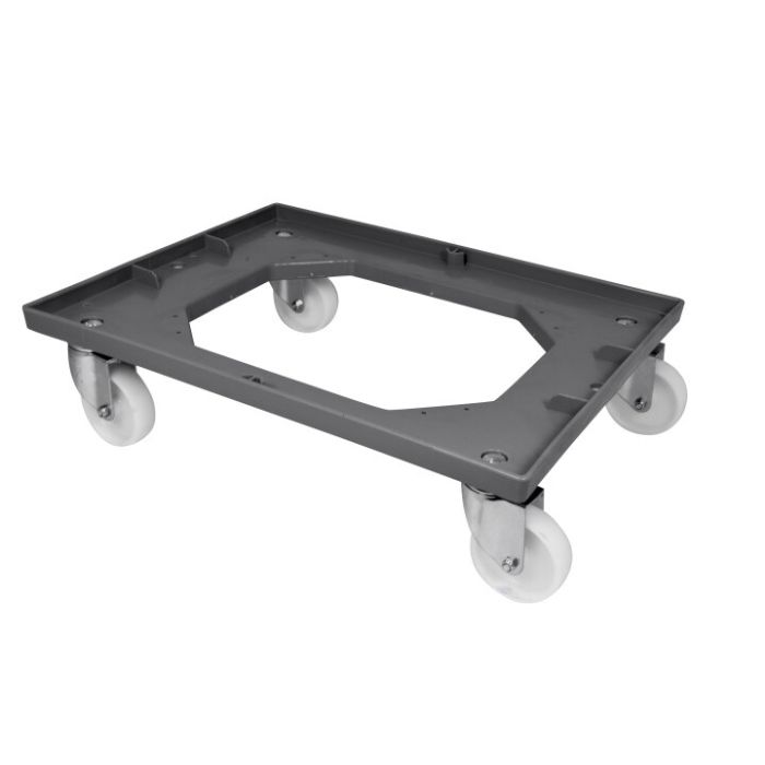 Dollie Transport Onderstel voor Bakkerijmanden, Grijs, NORAH Plastics