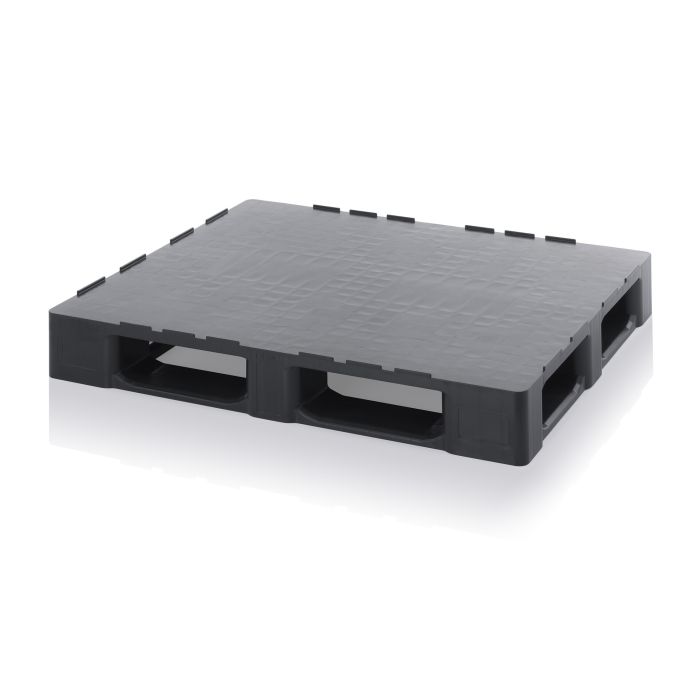 ESD Pallet 120x100x15cm op 5 sleeplatten, verstevigd, opstaande randen en 5 sleeplatten, NORAH Plastics ESD Pallet 120x100x15cm op 5 sleeplatten, verstevigd, opstaande randen en 5 sleeplatten, NORAH Plastics