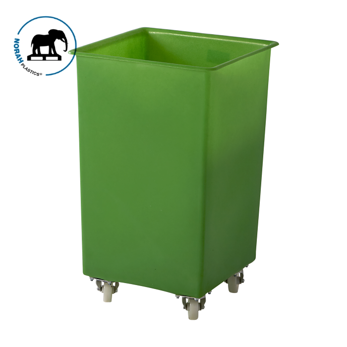 Groene transportwagen, 120 liter, HDPE, NORAH Plastics Groene transportwagen, 120 liter, HDPE, NORAH Plastics