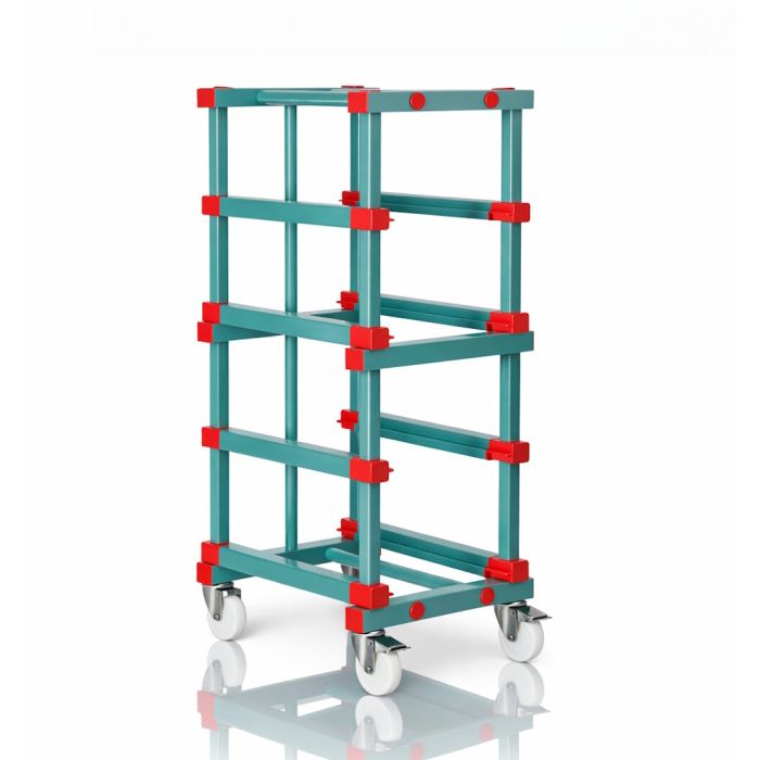 Kunststof bakkenwagen, 4 opnames, zonder stapelbakken, NORAH Plastics Kunststof bakkenwagen, 4 opnames, zonder stapelbakken, NORAH Plastics
