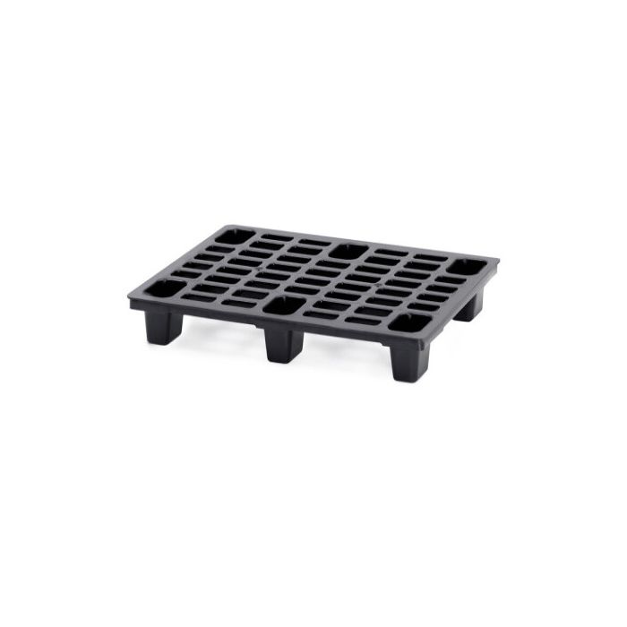 Mini Pallet 80x60x14 cm, op 6 poten, Zonder opstaande randen, Zwart, NORAH Plastics Mini Pallet 80x60x14 cm, op 6 poten, Zonder opstaande randen, Zwart, NORAH Plastics