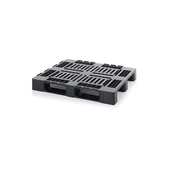 Kunststof Pallet met stalen wapening 120x100x16cm, 3 sleeplatten, NORAH Plastics Kunststof Pallet met stalen wapening 120x100x16cm, 3 sleeplatten, NORAH Plastics