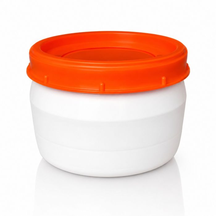 Kunststof vat, 18 liter met schroefdekselsluiting, Wit, HDPE, NORAH-Plastics