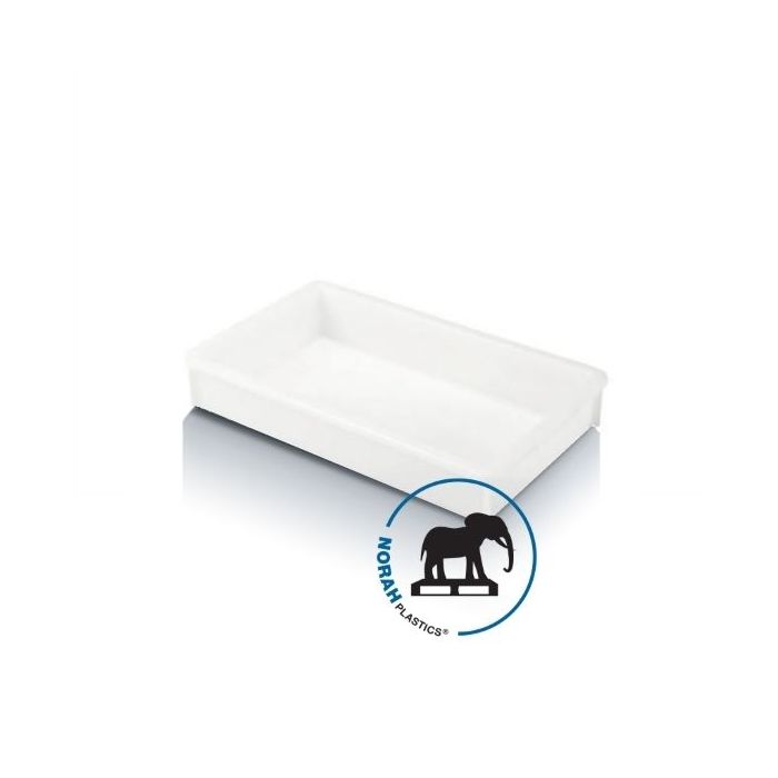 Stapelboxen, 58x36x10cm, Wit. Inhoud 15 liter, NORAH Plastics