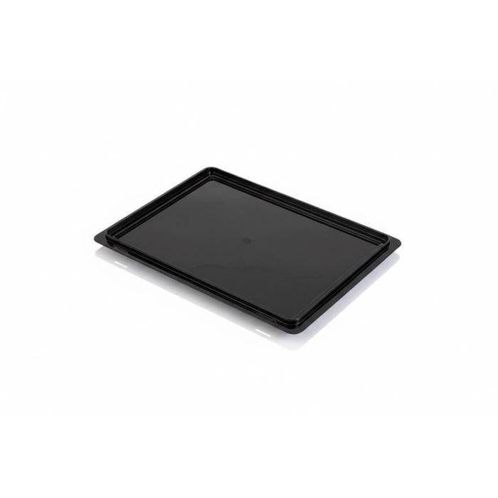 Zwarte deksel, stapelkist 60x40cm, RE-PP, NORAH Plastics Zwarte deksel, stapelkist 60x40cm, RE-PP, NORAH Plastics