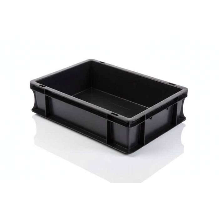 Stapelbak 40x30x12cm, inhoud 10 liter, zwart, NORAH Plastics Stapelbak 40x30x12cm, inhoud 10 liter, zwart, NORAH Plastics