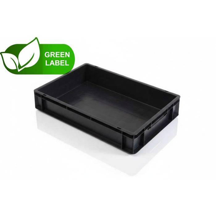 Stapelbak 60x40x12cm, inhoud 20 liter, zwart, Inhoud 20 liter, NORAH Plastics Stapelbak 60x40x12cm, inhoud 20 liter, zwart, Inhoud 20 liter, NORAH Plastics