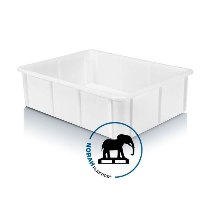 Stapelbak 80x60x22cm, inhoud 80 liter, glad design, NORAH Plastics Stapelbak 80x60x22cm, inhoud 80 liter, glad design, NORAH Plastics