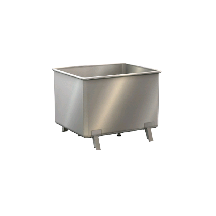 INOX palletbakken op poten, inhoud 825 liter, NORAH INOX INOX palletbakken op poten, inhoud 825 liter, NORAH INOX