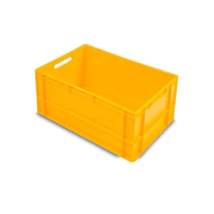 Stapelbak 60x40x32cm, inhoud 66 liter, geel, NORAH Plastics