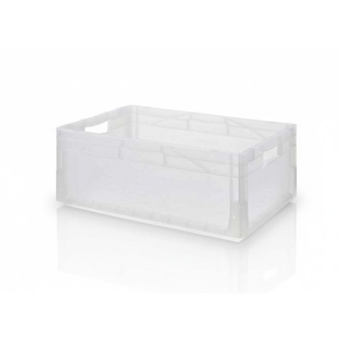 Transparanten stapelbak, 600x400x220mm, Inhoud 44 liter, NORAH Plastics Transparanten stapelbak, 600x400x220mm, Inhoud 44 liter, NORAH Plastics