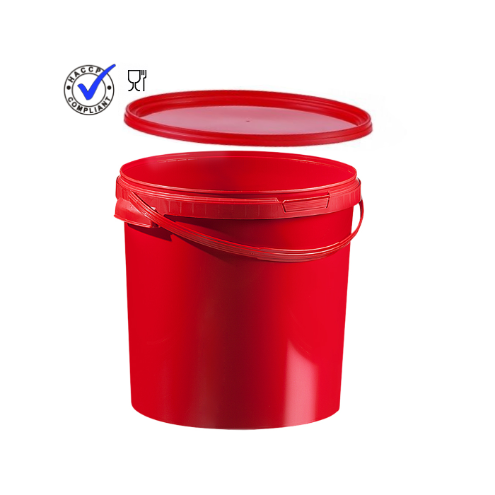 Rode Emmer met deksel, inhoud 20 liter, NORAH Plastics Rode Emmer met deksel, inhoud 20 liter, NORAH Plastics