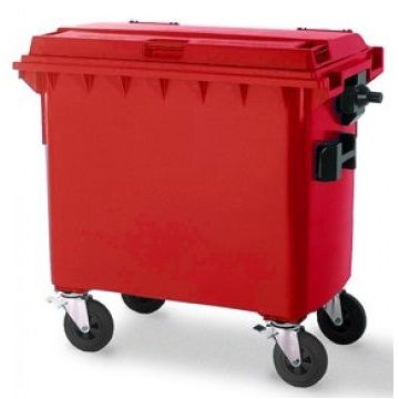 Afvalcontainer 4 wielen, inhoud 660 liter