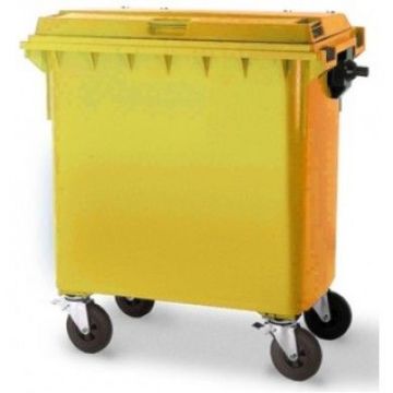 Afvalcontainer 4 wielen, inhoud 770 liter