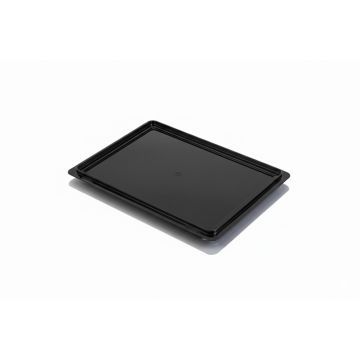 Zwarte deksel ECO-LINE, 40x30cm, NORAH-Plastics