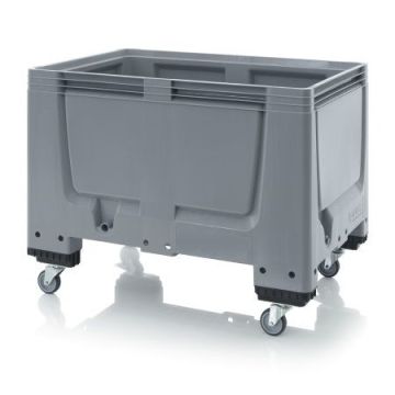 Verrijdbare palletbox 120x80x93cm, 4 wielen, inhoud 535 liter