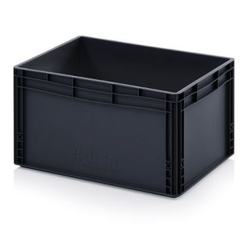 Geleidende ESD Stapelbakken 60x40x32cm, inhoud 66 liter, NORAH Plastics