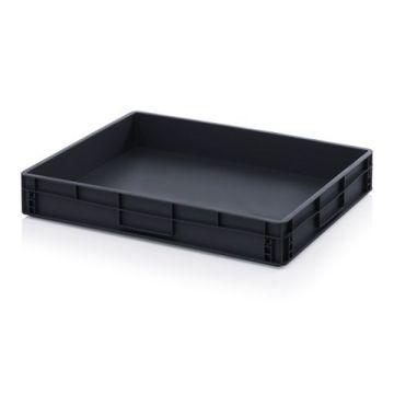 ESD stapelbak 80x60x12cm, inhoud 45 liter, NORAH Plastics