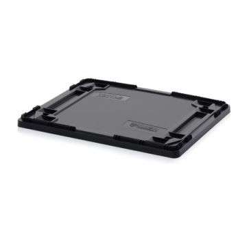 ESD deksels, 80x60cm, Kleur zwart, NORAH Plastics