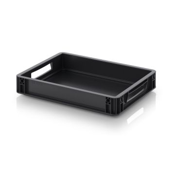 ESD stapelbak 40x30x7,5cm, inhoud 6,9 liter, NORAH Plastics