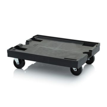 ESD Transport onderstel, Antistatisch, stapelbakken 80x60cm, NORAH Plastics
