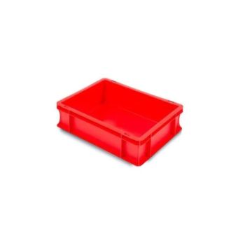 Stapelbak 40x30x12cm, inhoud 10 liter, roodl, NORAH Plastics