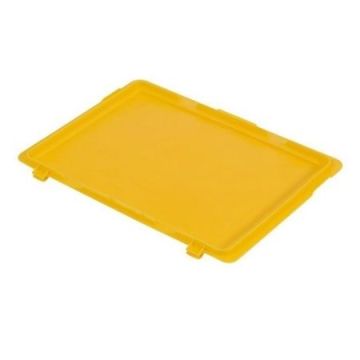 Gele scharnierdeksel voor stapelbakken 40 x 30 cm