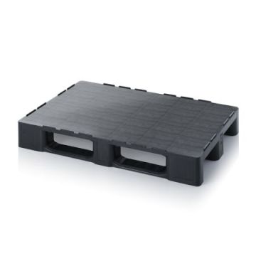 Verstevigde esd pallet met opstaande randen en 3 sleeplatten – afmeting: 120 x 80 x 15 cm