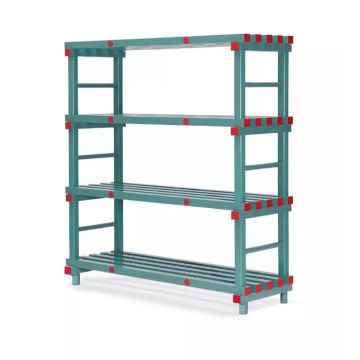Kunststof rek 100 x 60 x 182 cm met 4 schappen, NORAH Plastics