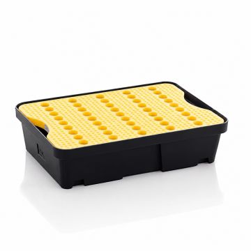 Lekbak 60x40x11cm, inhoud 16 liter met lekplaat, NORAH Plastics
