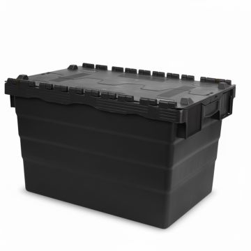 Distributie bak, 60x40x36,5cm, Zwart Inhoud 68 liter, NORAH Plastics