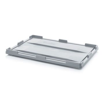 Palletbox deksel 120x80x4cm, Grijs, NORAH Plastics