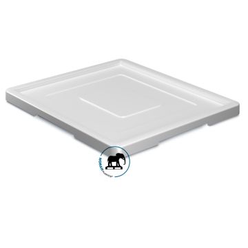 Deksel voor witte stapelbakken, HDPE, WIt, NORAH Plastics