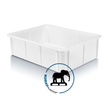 Stapelbak 80x60x22cm, inhoud 80 liter, glad design, NORAH Plastics