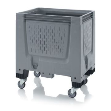 Verrijdbare Palletbox 80x60x93cm, 4 wielen, inhoud 250 liter. NORAH Plastics