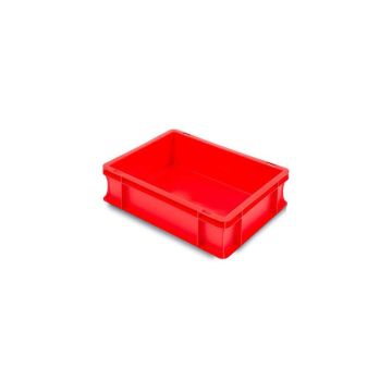 Stapelbak 40x30x12cm, inhoud 10 liter, rood, NORAH Plastics