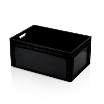 Stapelbak 60x40x27cm, inhoud 54 liter, zwart, RE-PP, NORAH Plastics