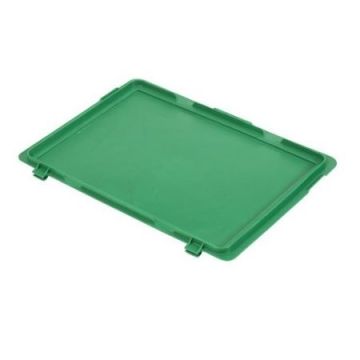Groene scharnierdeksel voor stapelbakken 40 x 30 cm