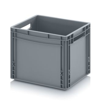 Stapelbak 40x30x32cm, inhoud 30 liter, Grijs, Basic Line, NORAH Plastics
