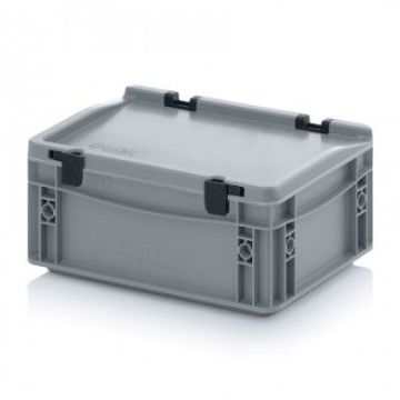 Stapelbak met klapdeksel 30x20x13,5cm, inhoud 4,45  liter, NORAH Plastics
