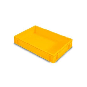 Stapelbak 60x40x12cm, inhoud 20 liter, geel, NORAH Plastics