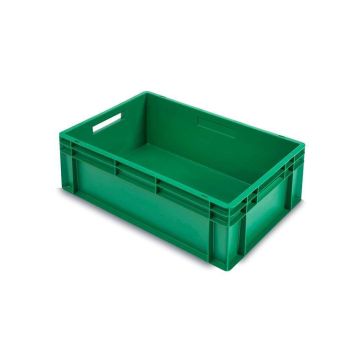 Stapelkist, 60x40x22cm, inhoud 45 liter, Groen, PP, NORAH Plastics