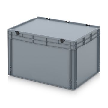 Stapelbak met klapdeksel 80x60x53,5cm, inhoud 228 liter