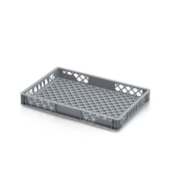 Stapelkrat 60x40x7,5cm, Grijs, PP, NORAH Plastics