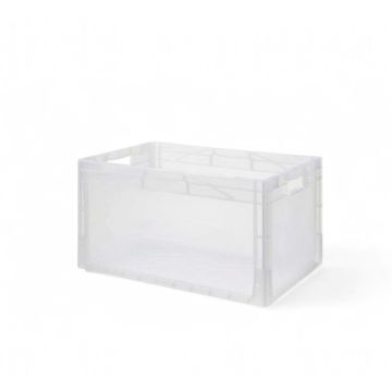 Transparanten stapelbak, 600x400x320mm, Inhoud 66 liter, NORAH Plastics
