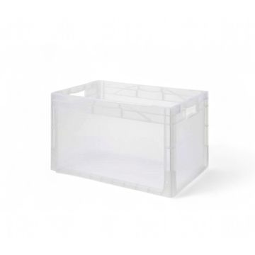 Transparanten stapelbak, 600x400x420mm, Inhoud 75 liter, NORAH Plastics