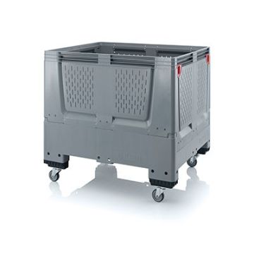 Vouwbare palletbox 120x100x1140m, 4 wielen, inhoud 900 liter, NORAH Plastics